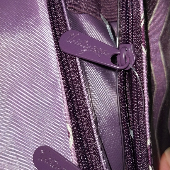 Thirty One Purple Chevron Print Multi Pocket Jewelry Organizer Travel Bag - Picture 6 of 8